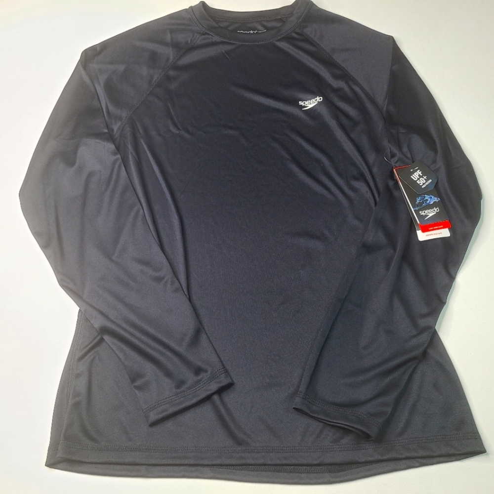 SpeedoActive Men's Long Sleeve Swim Shirt Size S